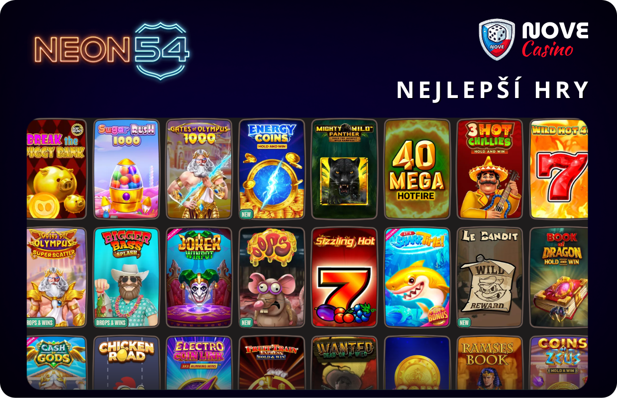 Nejlepší hry v kasinu Neon54
