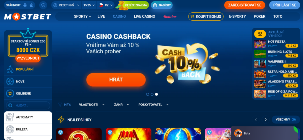 Mostbet casino CZ Recenze a Hazardní hry