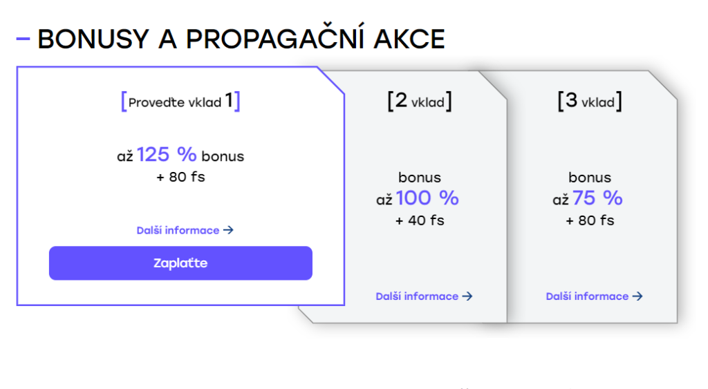 Vítejte bonus