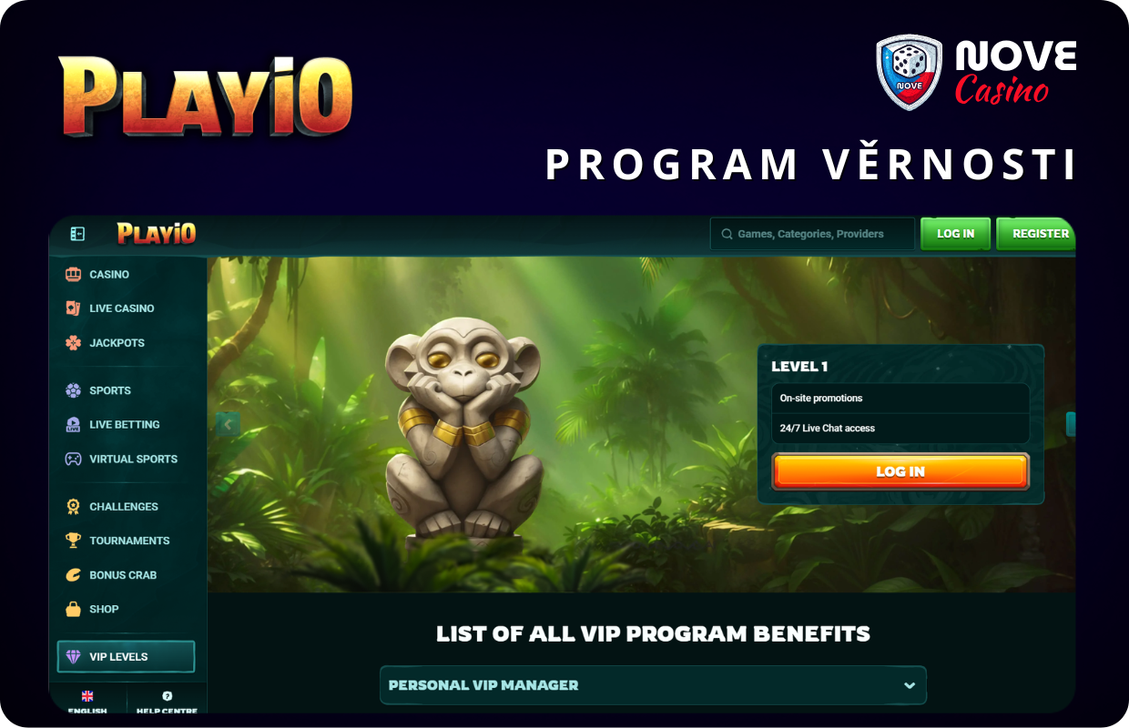 Program věrnosti kasina Playio