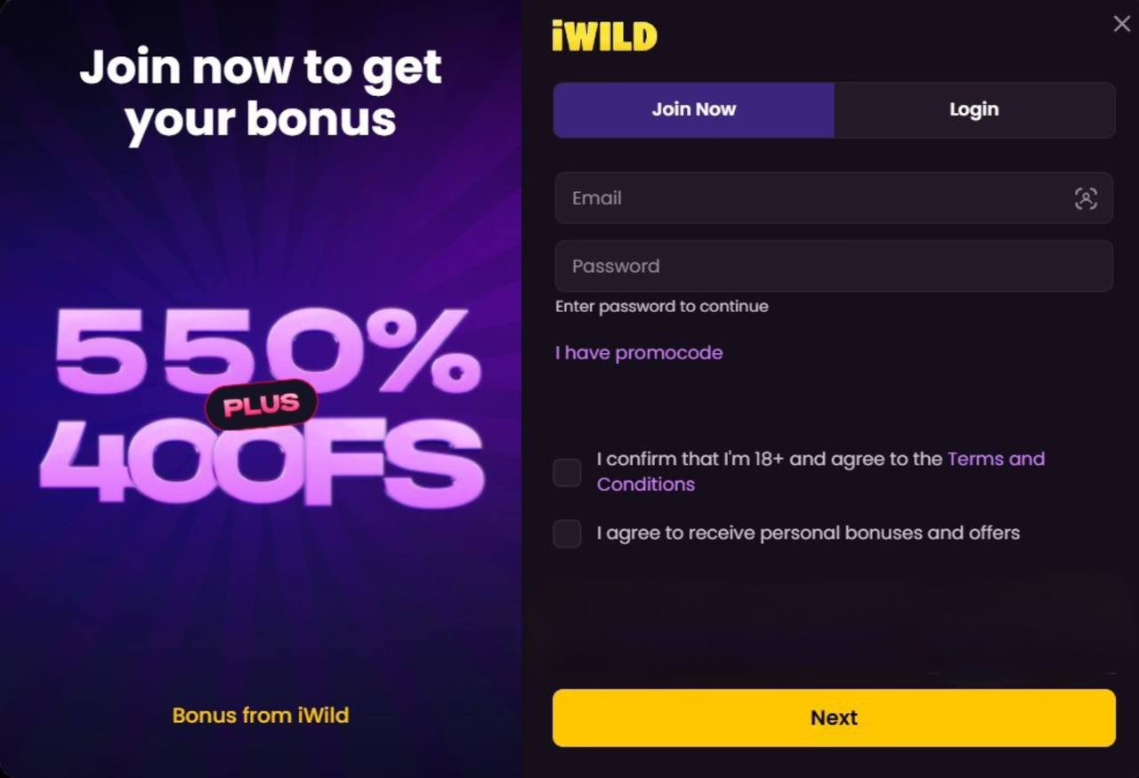 Registrace v iWild