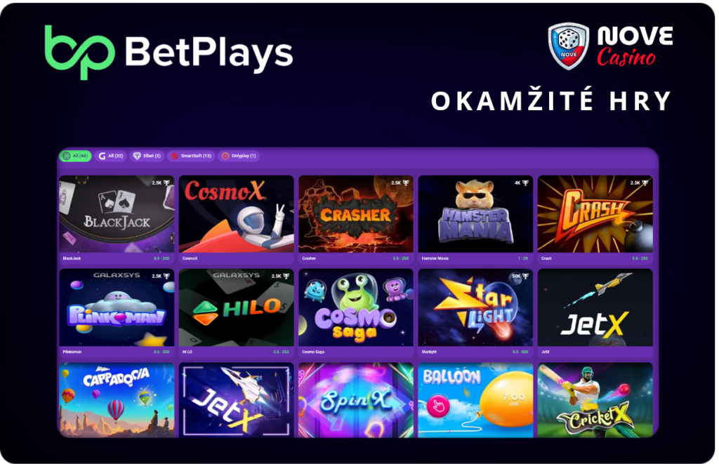 Okamžité hry v BetPlays