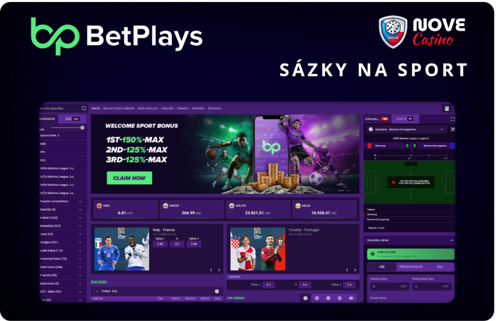 Sázky na sport v BetPlays