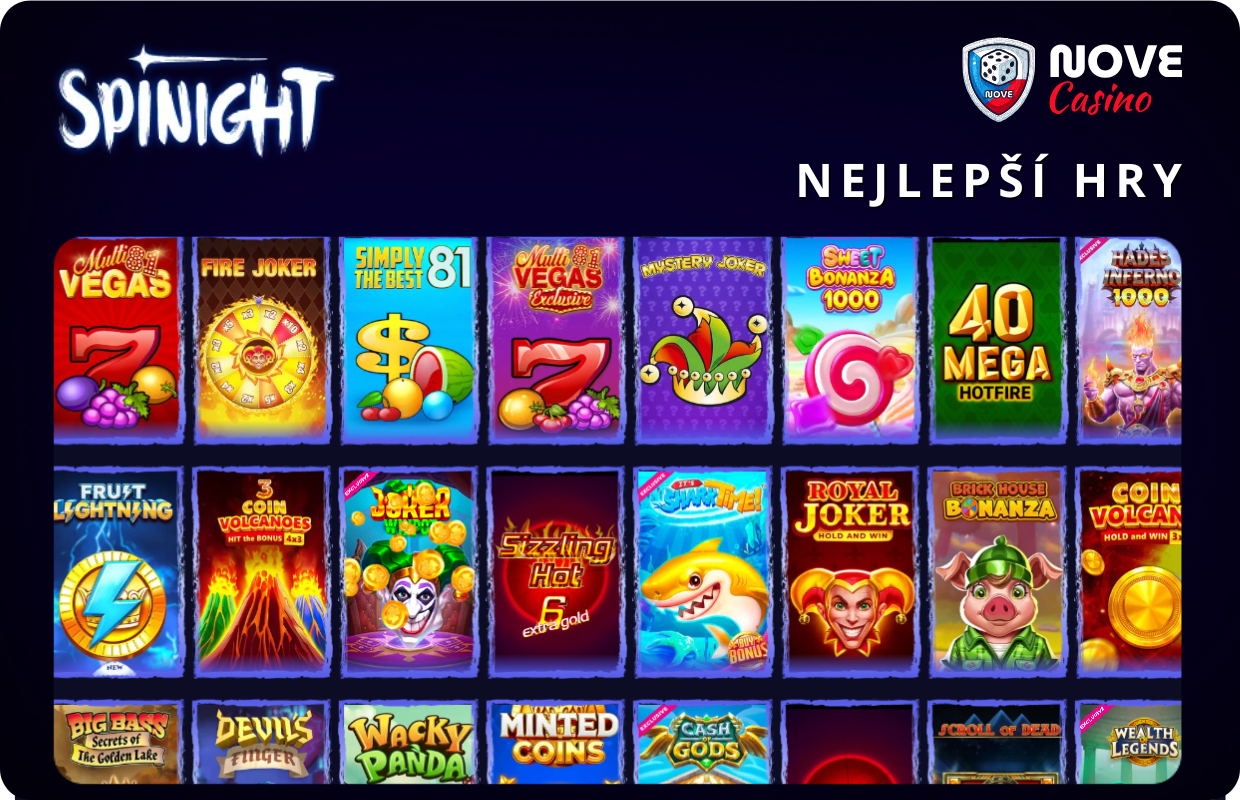 Nejlepší hry v kasinu Spinight
