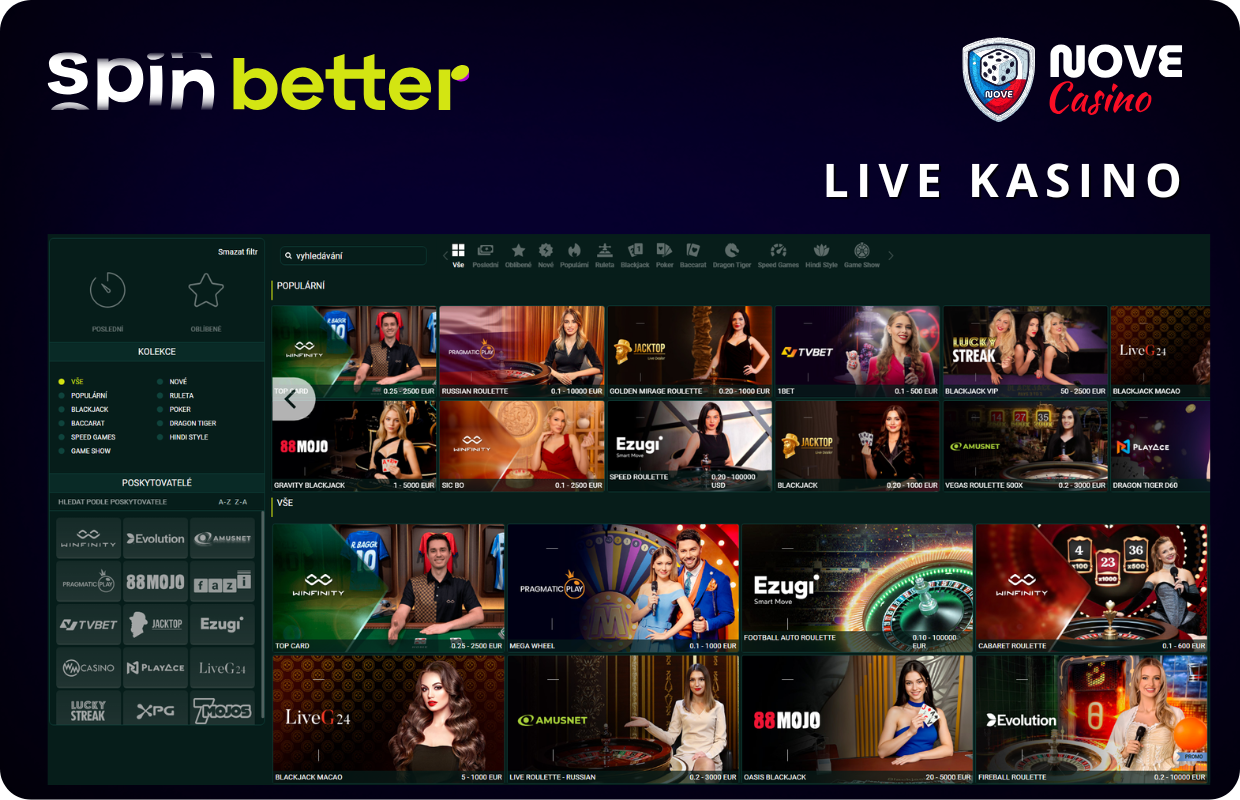 Live kasino Spinbetter