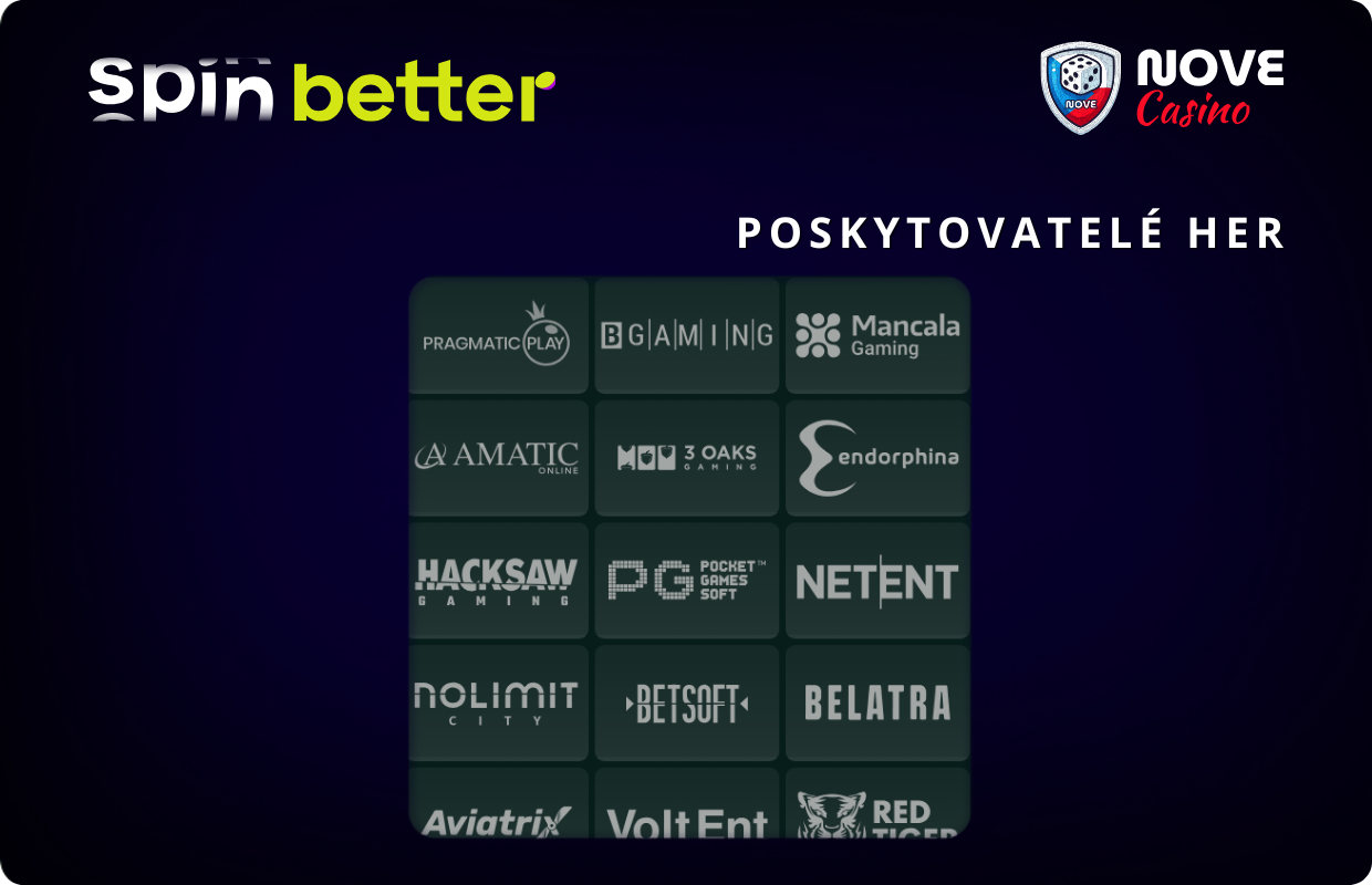 Poskytovatelé her Spinbetter