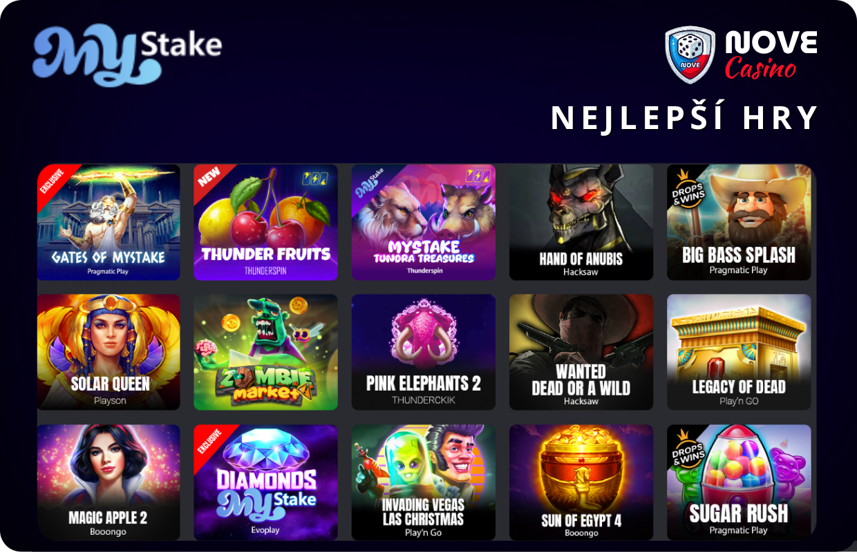 Nejlepší hry v MyStake