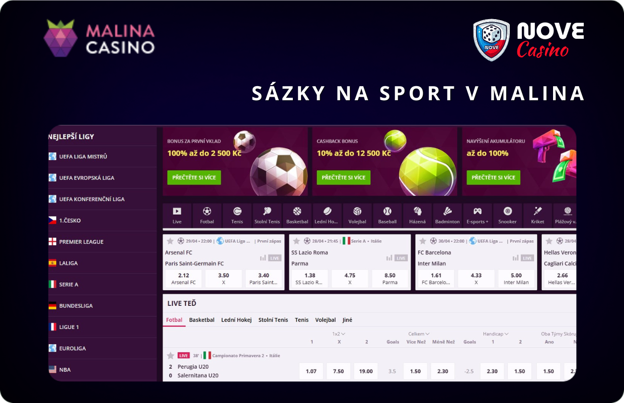 Malina sázky na sport