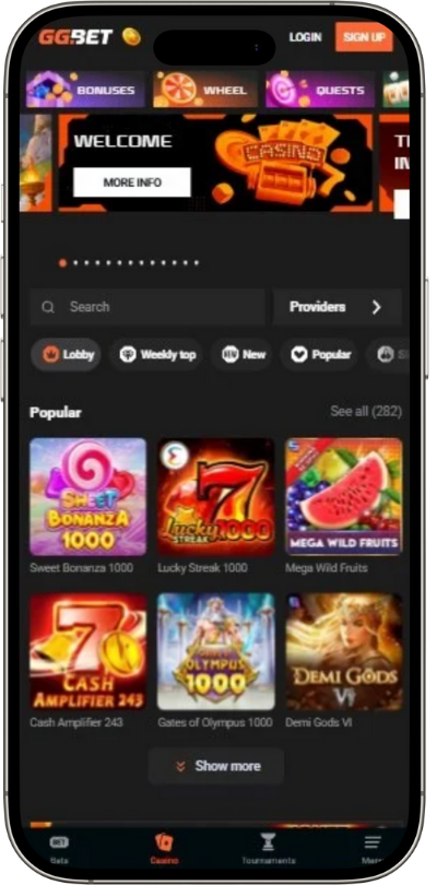 Mobile version GGBet
