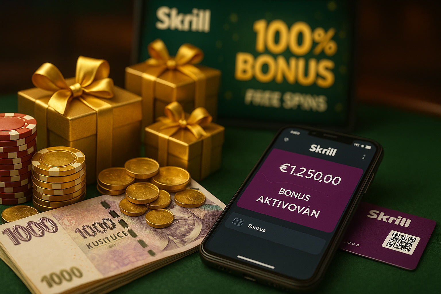 Bonusy online kasina Skrill
