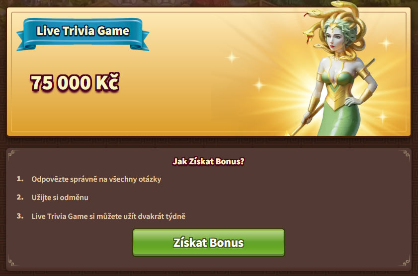 Bonusy v live kasinu: Live Trivia Game v Dolly Casino