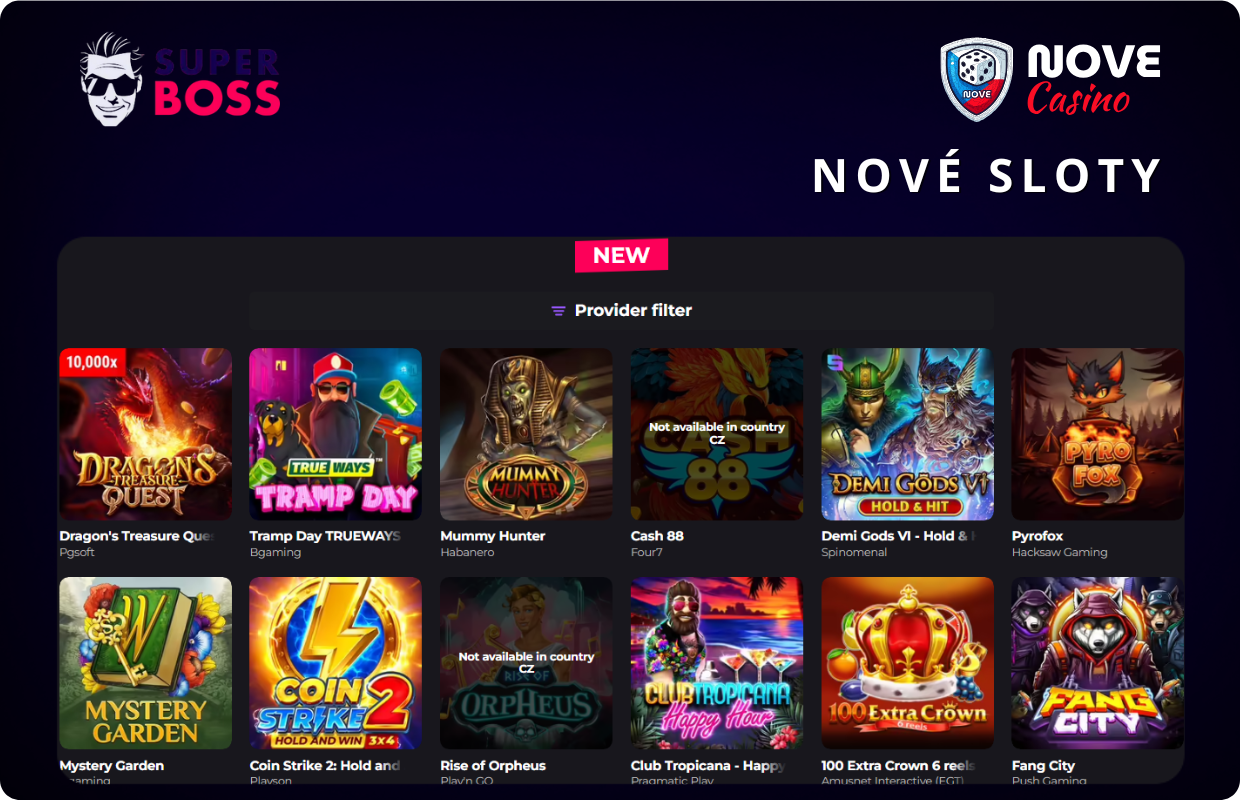 Nové sloty a Superboss