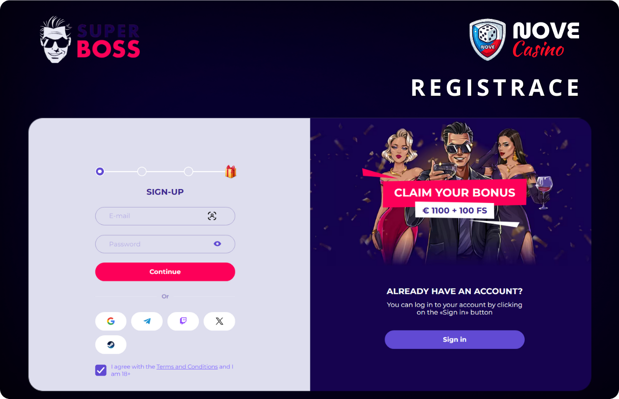 Registrace v Superboss